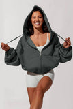 CASUAL CARDIGAN LONG-SLEEVED LANYARD HOODIE_CWOHOL0510