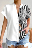 DOUBLE COLOR FLORAL BUTTON-UP SHIRT_CWTSTS0417