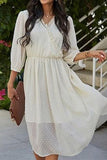 V NECK MAXI DRESS