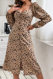 LEOPARD LONG SLEEVE DRESS