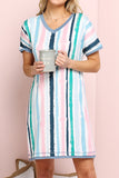 V-NECK SHORT SLEEVE SLEEPWEAR DRESS