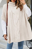 WOMENS ROUND NECK LOOSE SHAWL SWEATER