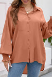 BUTTON DOWN BASIC SIMPLE DAILY BLOUSE