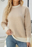 PATTERNED LONG SLEEVE CASUAL TOP