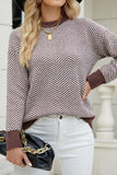 PATTERNED LONG SLEEVE CASUAL TOP