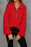 WOMENS HALF ZIP UP CASUAL SWEATER