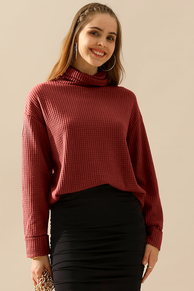 TURTLE HIGH NECK SWEATER KNIT TOP