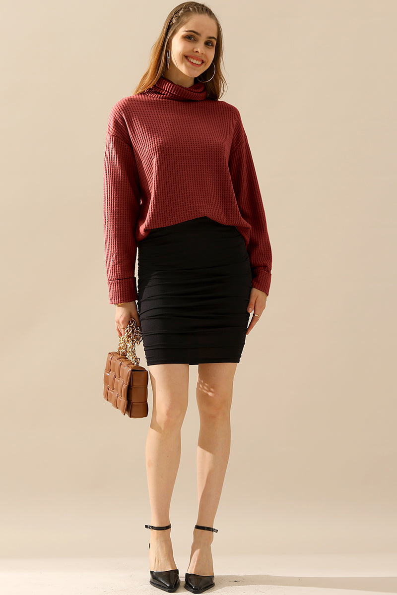 TURTLE HIGH NECK SWEATER KNIT TOP