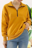 HALF ZIP UP SWEATSHIRT WITH KANGAROO POCKET