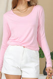 LONG SLEEVE ROUND NECK TUNIC CASUAL T SHIRT