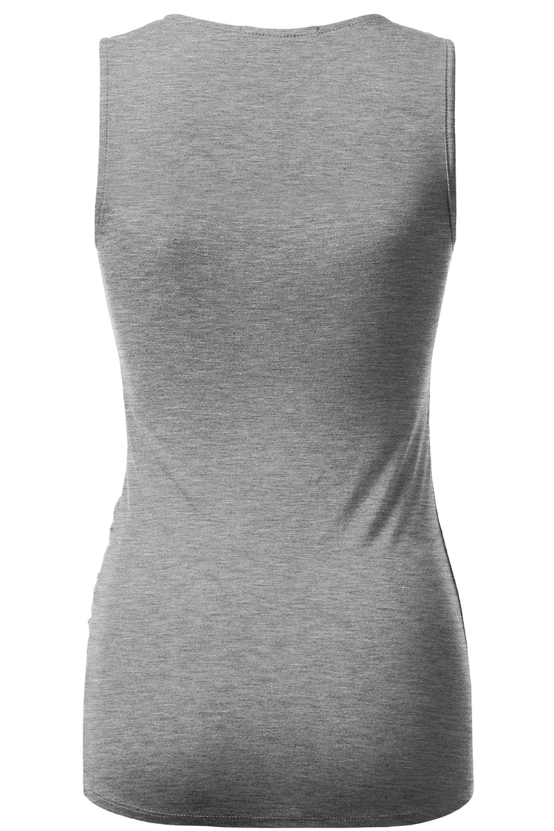 WOMENS SLEEVELESS TANK TOPS DEEP V-NECK SURPLICE WRAP WITH PLUS SIZE