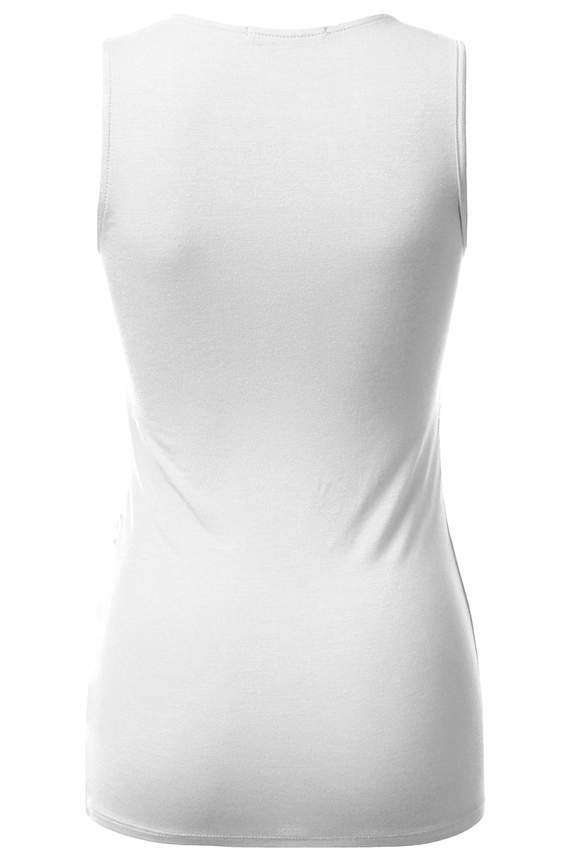 WOMENS SLEEVELESS TANK TOPS DEEP V-NECK SURPLICE WRAP WITH PLUS SIZE