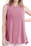 ROUND NECK SLEEVELESS TUNIC TANK TOPS