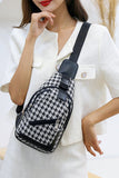 PLAID ONE SHOULDER TRAVEL MESSENGER BAG