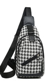 PLAID ONE SHOULDER TRAVEL MESSENGER BAG
