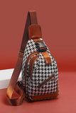 PLAID ONE SHOULDER TRAVEL MESSENGER BAG