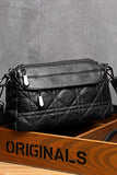 DOUBLE LAYER SOFT LEATHER SHOULDER BAG