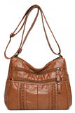 TEXTURE SOFT LEATHER MESSENGER BAG