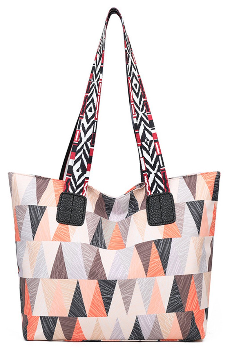 MULTI COLOR PRINTED CAUSAL TOTE BAG