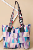 MULTI COLOR PRINTED CAUSAL TOTE BAG