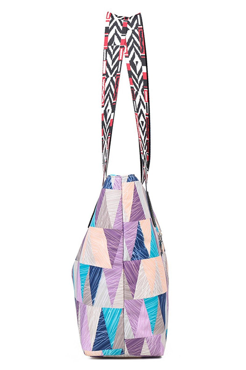 MULTI COLOR PRINTED CAUSAL TOTE BAG