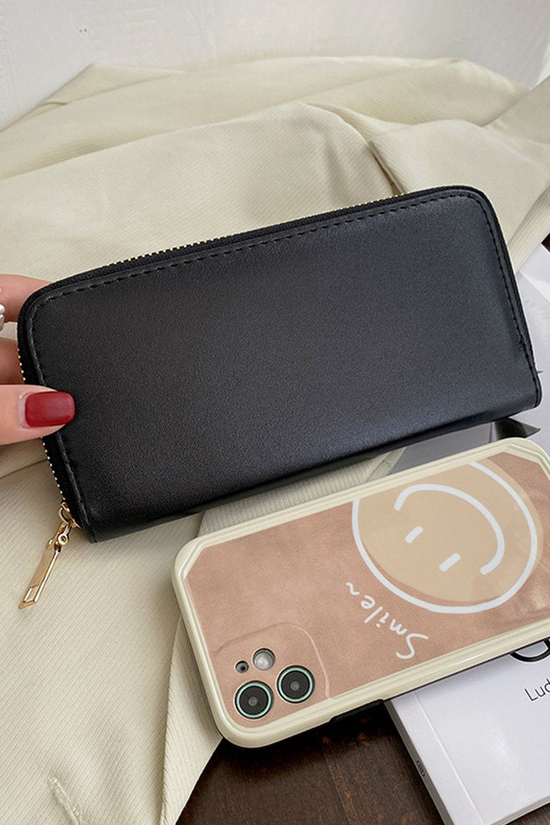 SOFT LEATHER CLUTCH PURSE WALLET