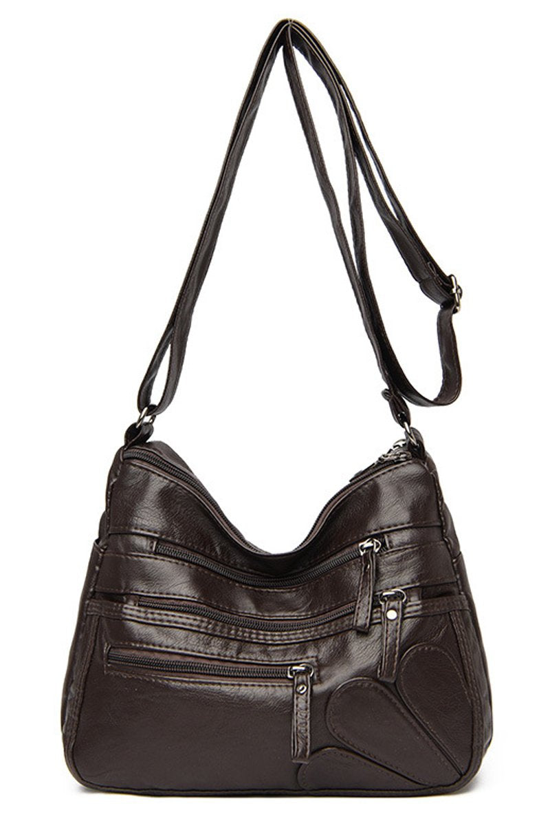 WASHED LEATHER CROSS BORDER SHOULDER BAG