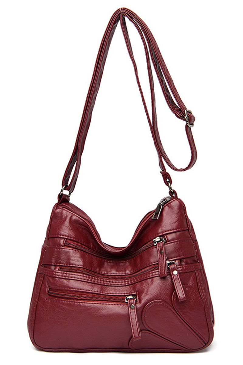 WASHED LEATHER CROSS BORDER SHOULDER BAG