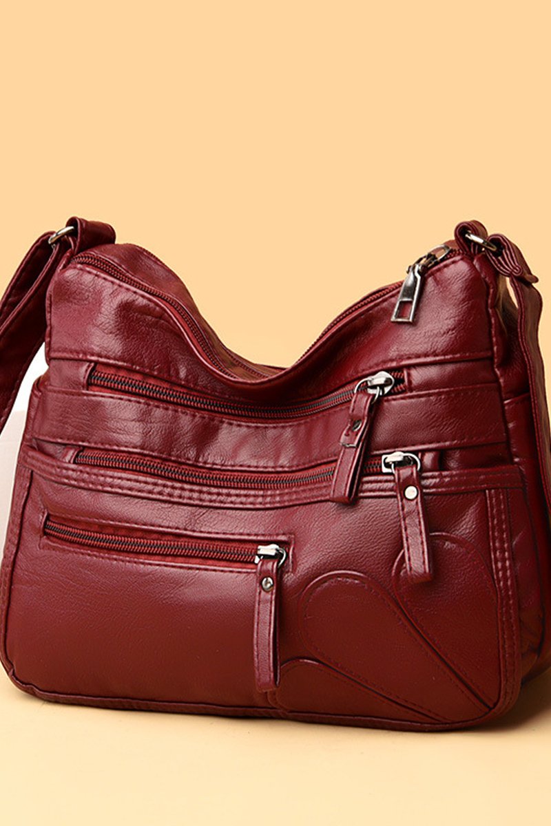 WASHED LEATHER CROSS BORDER SHOULDER BAG