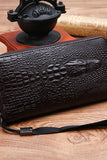 TEXTURE CROCODILE PATTERN LONG WALLET