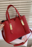 SQUERE LEATHER LARGE TOTE BAG CUAB0080