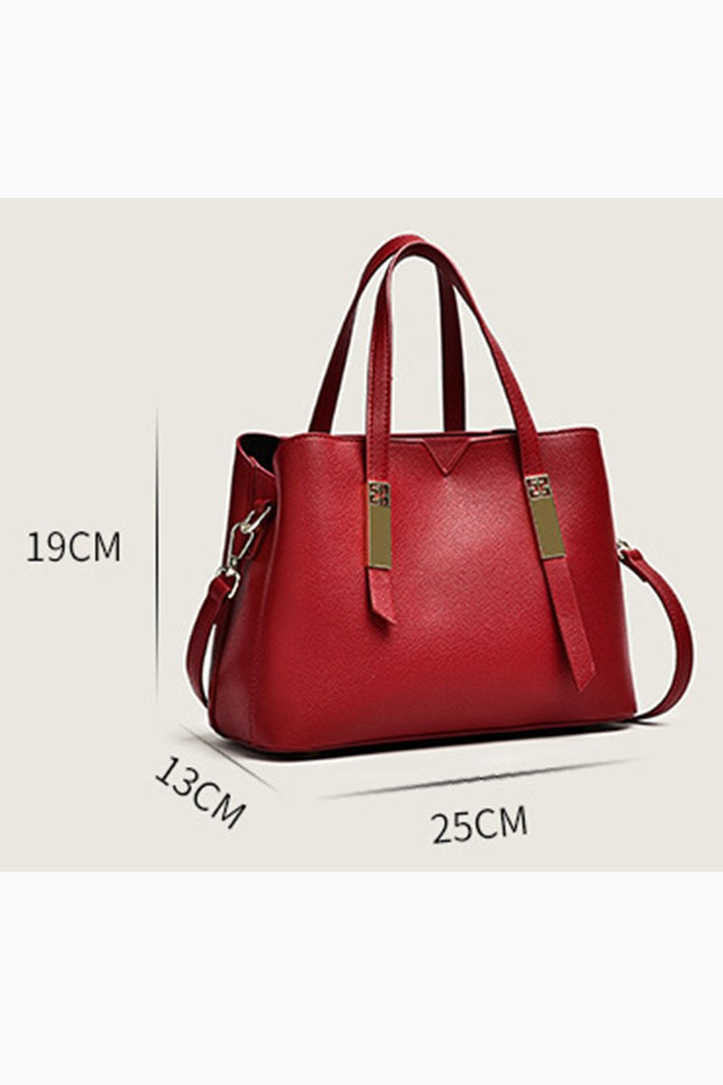 SQUERE LEATHER LARGE TOTE BAG CUAB0080