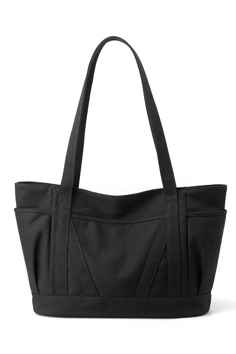 STORAGE POCKET LARGE CANVAS SHOPPER BAG