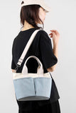 STORAGE POCKET COLOR BLOCK CROSS BODY BAG