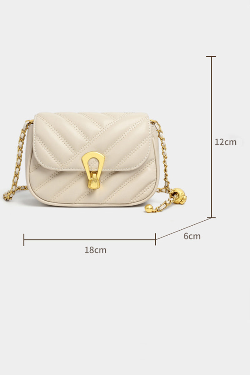 MINI QUILTED FLAP CHAIN SQUARE BAG