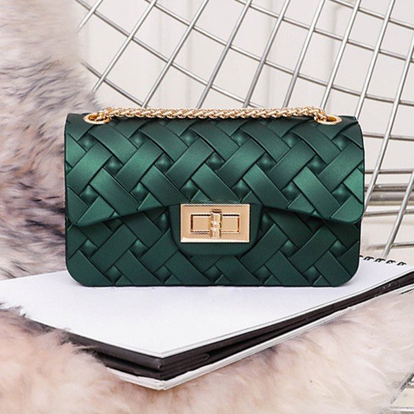 LAYERED PLAID PATTERN DANDY SHOULDER BAG