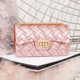 LAYERED PLAID PATTERN DANDY SHOULDER BAG