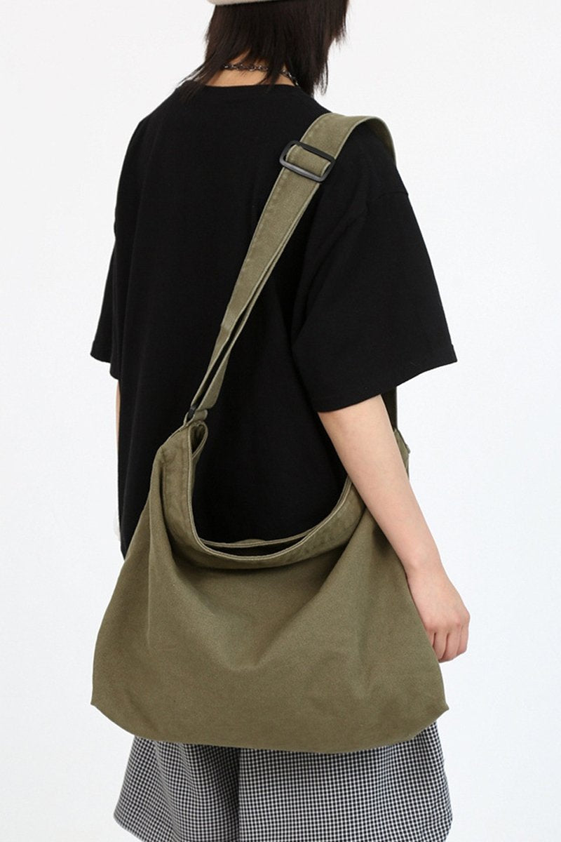 Crossbody Canvas Big Shoulder Bag