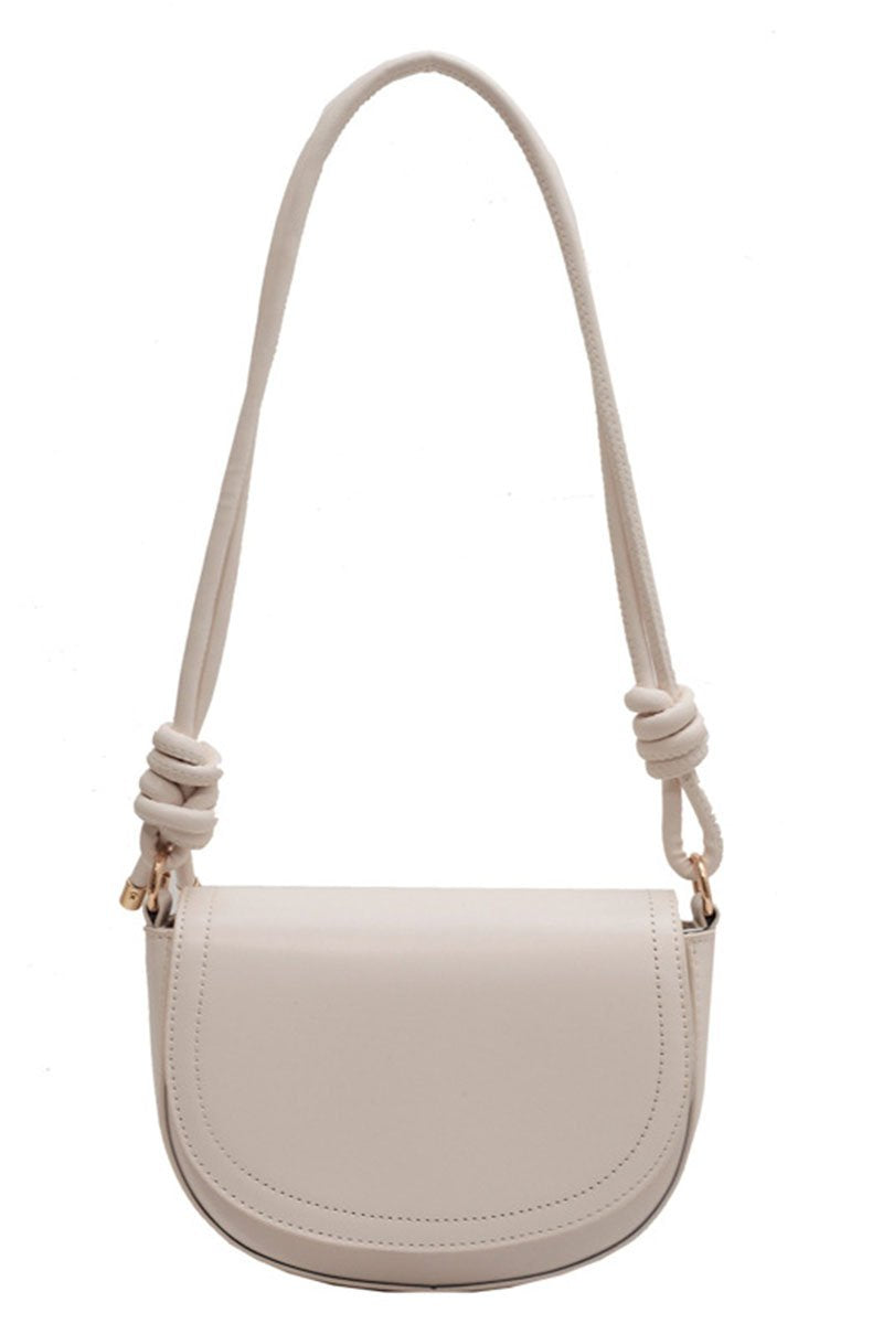 LEATHER RETRO BUCKLE SHOULDER BAG