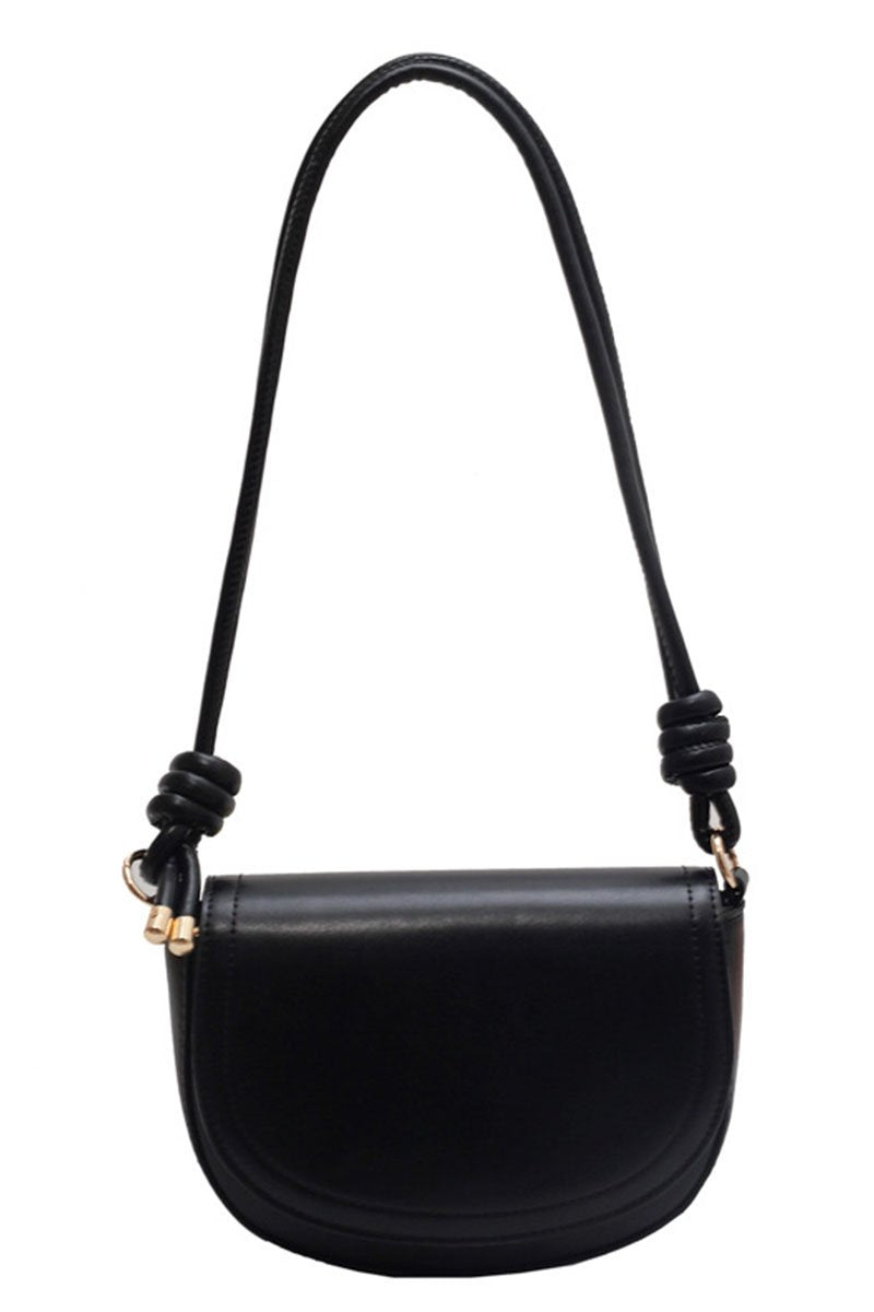 LEATHER RETRO BUCKLE SHOULDER BAG