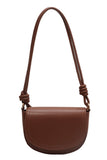 LEATHER RETRO BUCKLE SHOULDER BAG