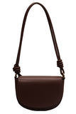 LEATHER RETRO BUCKLE SHOULDER BAG