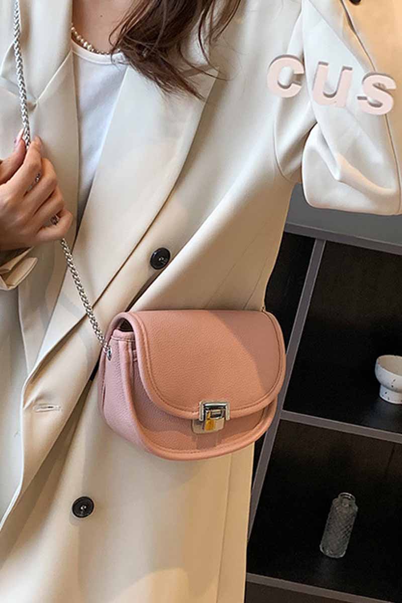 CASUAL COLOR CONTRAST SMALL SQUARE BAG