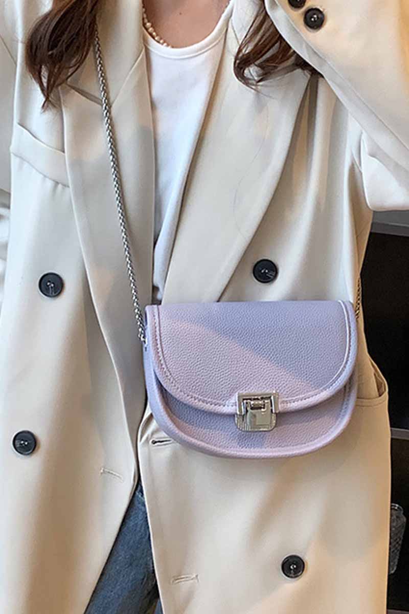 CASUAL COLOR CONTRAST SMALL SQUARE BAG