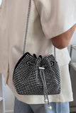 CHAIN STRAP STUDS DECKED MESSENGER BAG