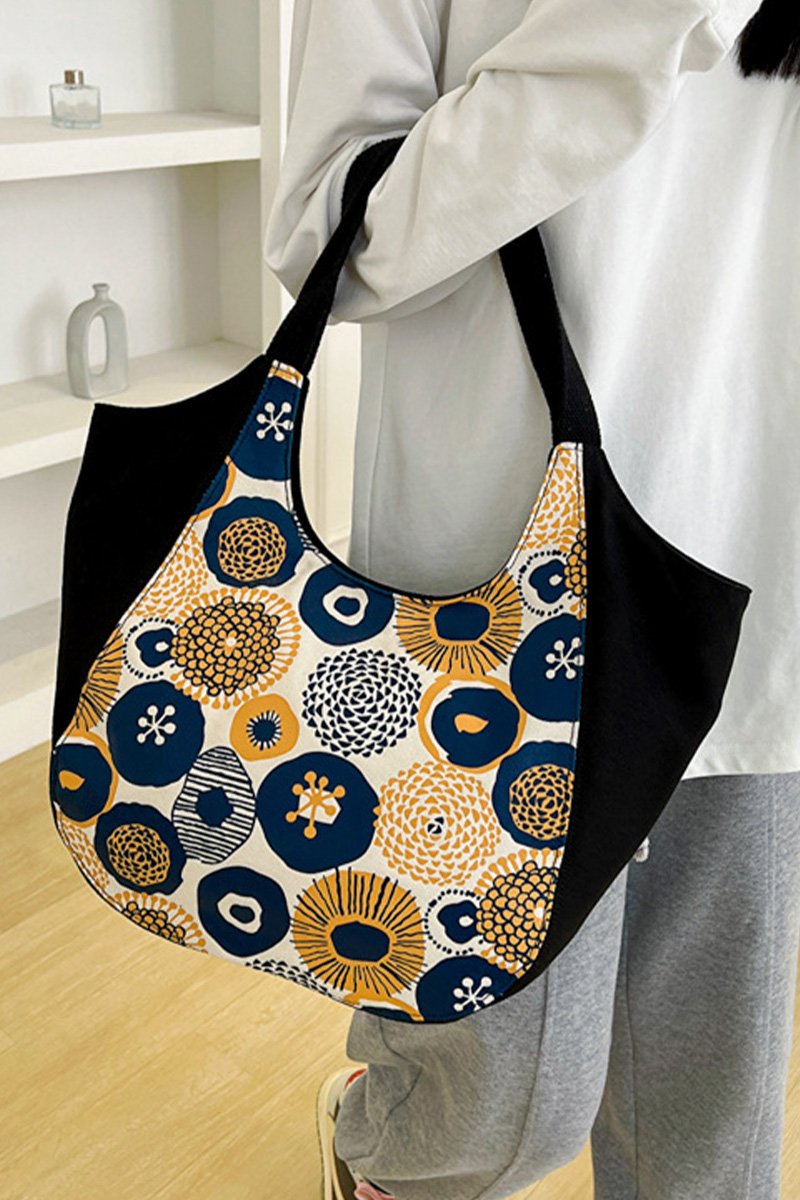 MODERN PATTERNED CASUAL CANVAS SHOULDER BAG