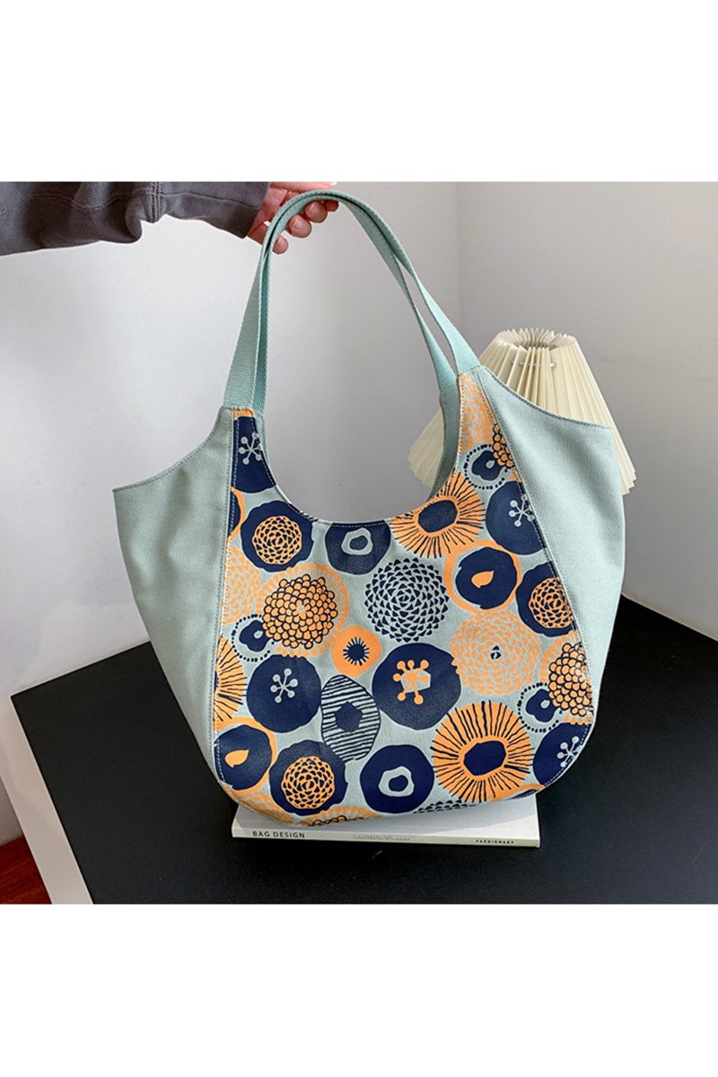 MODERN PATTERNED CASUAL CANVAS SHOULDER BAG