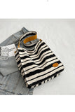 STRIPE PATTERN CASUAL SHOULDER BAG