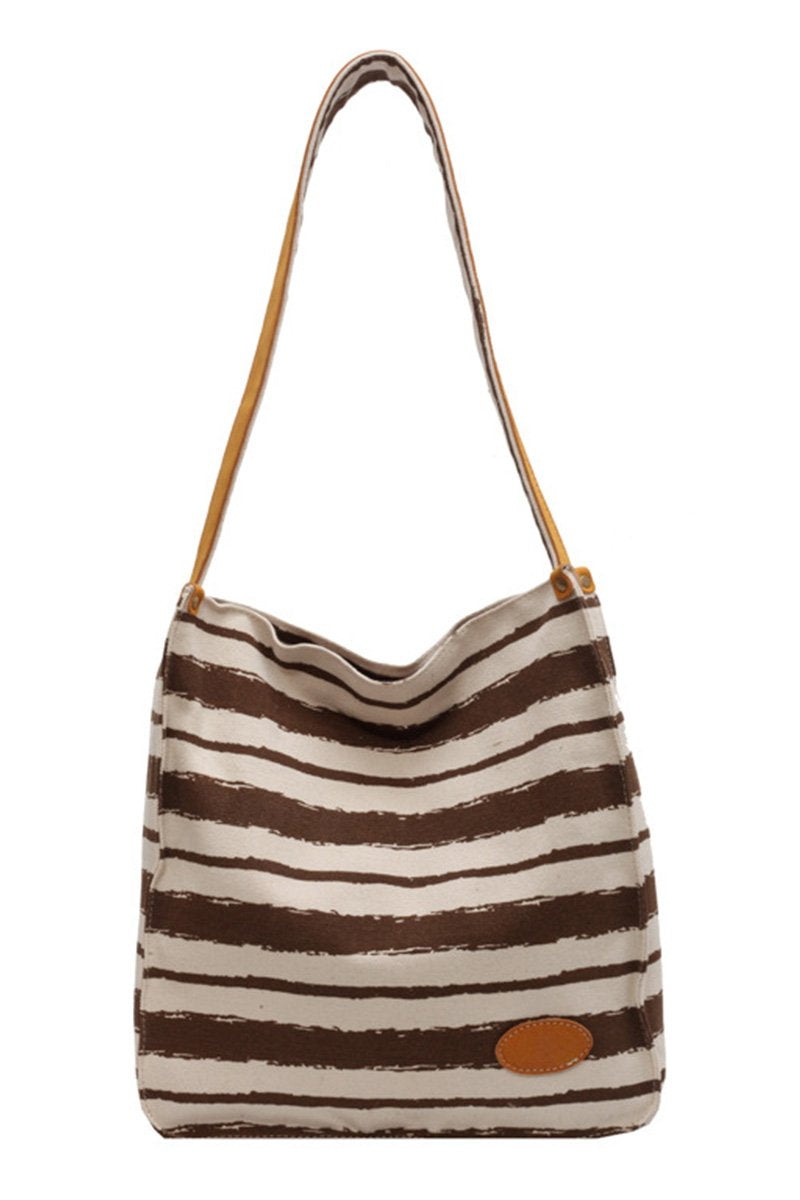 STRIPE PATTERN CASUAL SHOULDER BAG