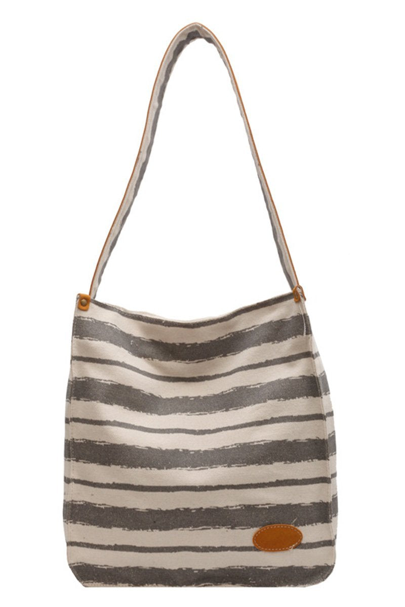 STRIPE PATTERN CASUAL SHOULDER BAG